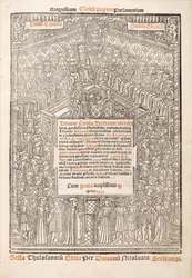 Titulní strana zobrazující parlament v Toulouse, 1515