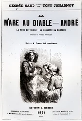 Titulní strana The Devils Pool od George Sand, ilustrovaná Tonym Johannotem, 1851