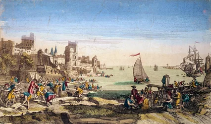 Pohled na přístav a loděnice města Le Havre (Seina).