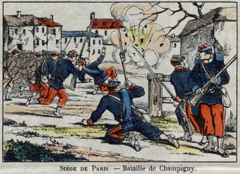 Válka roku 1870 mezi Francií a Pruskem: bitva u Champigny nebo bitva u Villiers od 30. 11. do 2. 12. 1870.