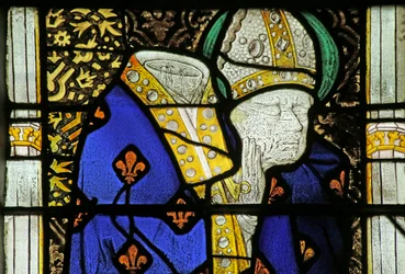 Okno zobrazující St Denis, c.1460