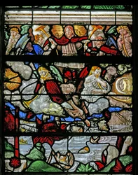 Okno w9 zobrazující scénu ze St Johns Book of the Revelation