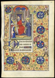 f.135r Miniatura Piláta myjícího si ruce nad osudem Ježíše, z 
