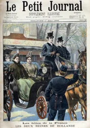 malý deník neděle 1. května 1898: Hostitelé Francie: dvě královny Holandska: Emma (2. manželka krále Willema III.) (Emma Nizozemská (1858-1934) a její dcera Wilhelmina (1880-1962) - The 2 královny Holandska ve Francii: královna Emma a její