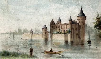 pohled na Chateau de la Brede (Gironde).