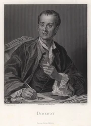 Portrét spisovatele, esejisty a filozofa Denise Diderota 1713-1784, polovina 18.