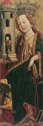 Svatá Barbora (uvnitř) a sv. Kasián (venku)