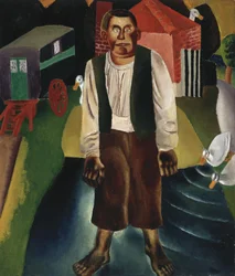 Idiot u rybníka, asi 1926 (olej na plátně)