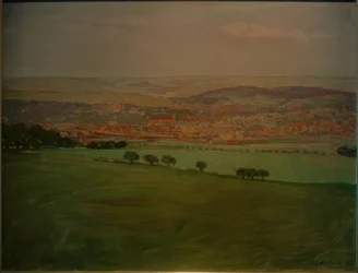 Pohled na Výmar z Ettersbergu