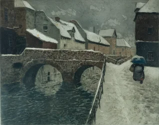 Most v Amiens (barevný lept)