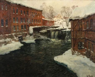 Mlýnská scéna, asi 1885-90 (olej na plátně)