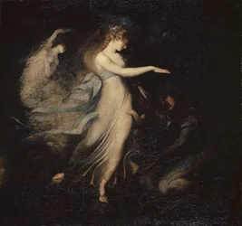 Královna víl se zjevuje princi Artušovi, 1786-1788.