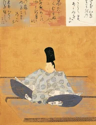 Portrét císaře Go-Toba, připisovaný Fujiwara no Nobuzane (1176 nebo cca 1177-1265), Japonsko, japonská civilizace