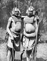 Dva čarodějové, Tanganika Tanzanie, Afrika, 1936.