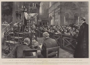 Festivalový půst, den korunovace, 26. června, přímluvná bohoslužba v katedrále svatého Pavla za obnovení zdraví krále Edwarda