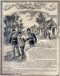 1789: Deklarace práv člověka a občana: Úcta k právu. Rytina v „Unikátní knize etiky a občanské výchovy, určená studentům tří oborů základní školy a primárních tříd lyceí a vyšších odborných škol, Deuxi