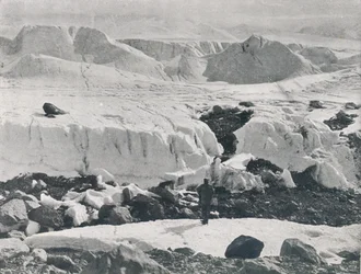 Crevass Ice at Entrance to Priestley Glacier, c1911, 1913