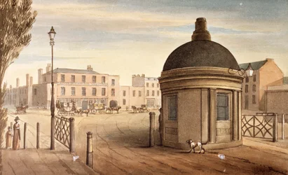 Turnpike na New Kent Road, Southwark, Londýn, 1825
