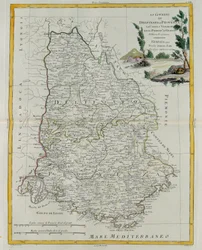 Governances of Dauphin, Provence, County Venaissin a Principate of Orange, rytina G. Zuliani převzatá z Toma I. z Nejnovějšího atlasu vydaného v Benátkách v roce 1777 Antoniem Zattou, priv.
