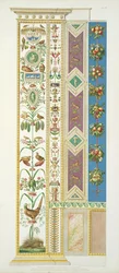 Panel z Raphael Loggia ve Vatikánu, z „Delle Loggie di Rafaele nel Vaticano“, rytý Giovanni Ottaviani (asi 1735-1808), publikováno asi 1772-77 (ručně kolorovaná rytina)
