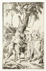 Útěk pana de Belle-Isle, vězně v Attakapas, deska čtyři z Les Nouveaux Voyages aux Indes Occidentales