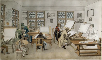 Ateliér koloristy Bartholomäa Fehra v St. Gallen