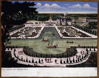 Canal du domaine de Chantilly - rytina od Perelle