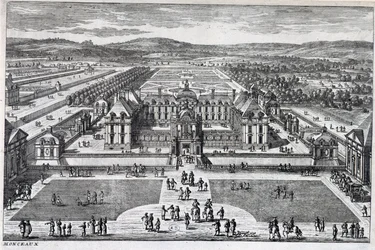 Parc Monceau: celkový pohled od Perelle, konec 17. století