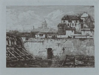 Ruiny Hôtel de Brentonvilliers, na špičce Île Saint-Louis