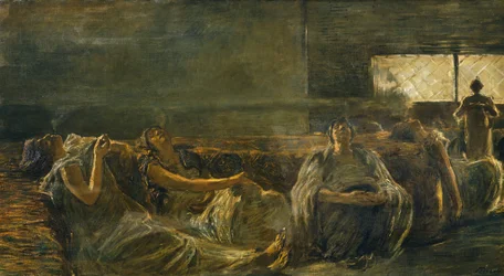 Kuřáci opia, Gaetano Previati (1852-1920)