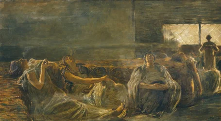 Kuřáci opia, Gaetano Previati (1852-1920).
