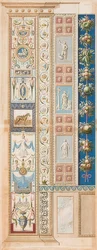 Pilaster Loggia II (ornament s osedlaným koněm ve střední části)