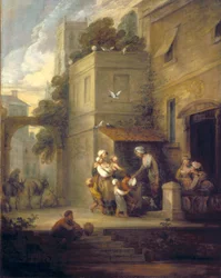Charity Relieving Distress (olej na plátně)