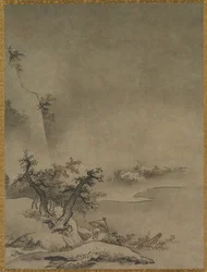 Chinese Servant Walking in the Rain, 1500s.