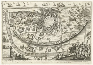 Beleg van Oostende, 1601 El Cerco y Expugnacion de la Villa de Ostenden por el Archiduque Alberto en el ano 1601 (title on object)   1356123   cs       czech Successfully Translated  Original: A Ferryboat Crossing the Sumida River Translat: A Ferryboat Cro