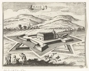 Pohled na Nagykálló Místopisné snímky Rakouska, Maďarska a Balkánu (název série) Stručný popis a aen-wysinghe der placesen in desen boeck, s jejich teghenskými slovy, stojící, vhodně uyt-ghebeldt, v Oostenrycku (viz