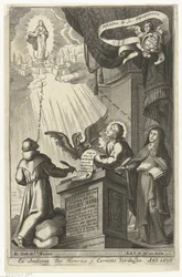 Panna Maria je uchvácena do království nebeského Historia divina y vida de la Virgen maria (název na objektu)