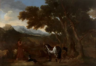 Dughet - Krajina s poustevníkem, který káže zvířatům, 1637 - 1638
