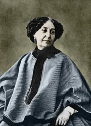 George Sand (Aurore Dupin, Baronne Dudevant) (1804-1876), francouzský spisovatel, fotografoval Nadar kolem roku 1865.