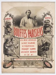 Divadlo des Bouffes-Parisiens od Jacquese Offenbacha, 1865.