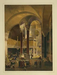 Císařská galerie v mešitě Ayasofya, dříve chrám Hagia Sofia.