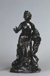 Latona a její děti, Apollo a Diana, kolem 1671 (bronz s lakovanou patinou)