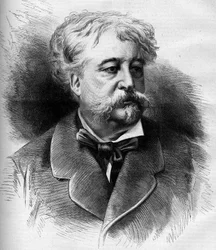 Portrét Julese Noriaca (1827-1882) francouzský spisovatel, kritik a novinář. Rytina G. Vuilliera v „“ Le Monde Illustré““ č. 1332 ze 7. října