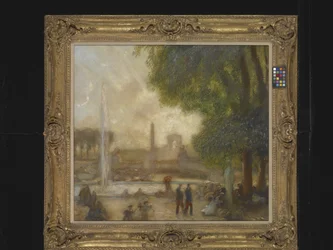 Bazén v Tuileries (olej na plátně)