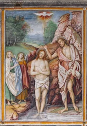 Detail "Křest Ježíše", z "Život a umučení Krista"