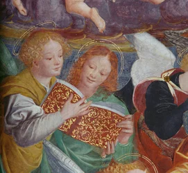 The Concert of Angels, 1534-36 (detail) (viz 175762)