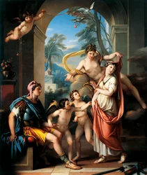 Venuše nabízí Helenu Paříži, Gavin Hamilton (1723-1798)