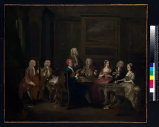 Hudební večírek: Mathiasova rodina, kolem roku 1730