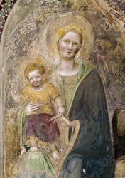 Detail Panny a dítěte (Freska