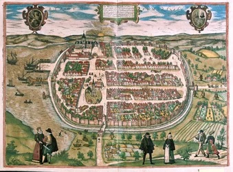 Barth v Pomořansku, Německo - v "Civitates Orbis Terrarum" od Georga Brauna, Kolín nad Rýnem 1617
